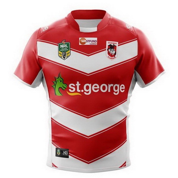 Maillot Rugby St.George Illawarra Dragons Exterieur 2018 Rouge